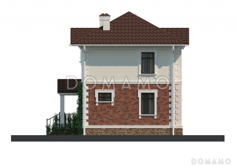 Двухэтажный дом на 100 квадратов из кирпича KK2-6