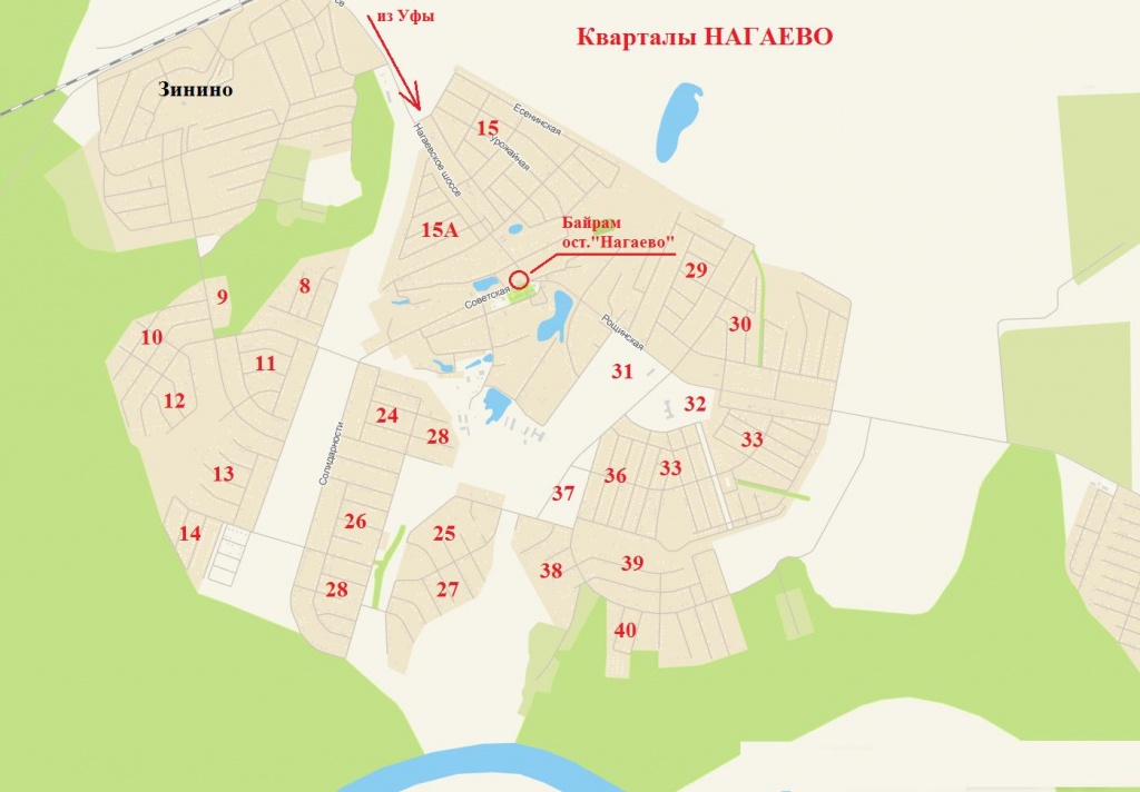 Карта нагаево коттеджный поселок